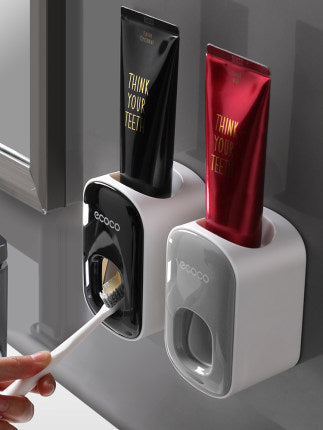 Soporte automático de Pasta de Dientes con Dispensador para baño universal.