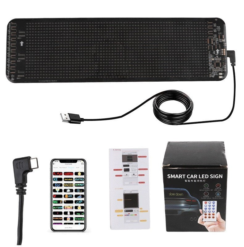 Programmable Car Led Screen Programmable Car LED Sign LED Full-color Advertising Screen Ultra-thin ...